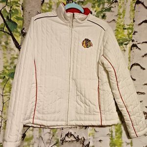NHL Carl Banks GIII Chicago Blackhawks puffy jacket